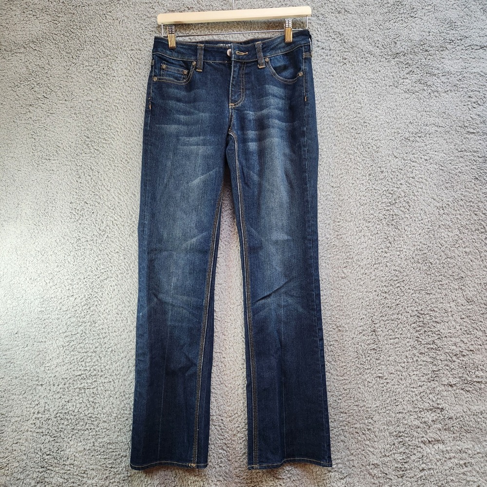 New York & Company Jeans Womens 2 Blue Denim Cotton Low Rise Bootcut Leg Zip Fly